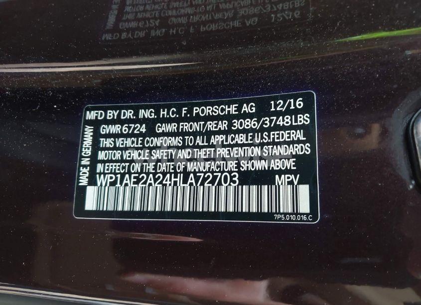 Photo 9 of 2017 Porsche Cayenne E-HYBRID S PLATINUM EDITION (VIN WP1AE2A24HLA72703)