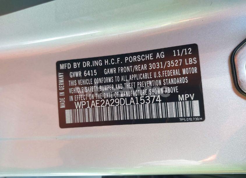 Photo 9 of 2013 Porsche Cayenne HYBRID S (VIN WP1AE2A29DLA15374)