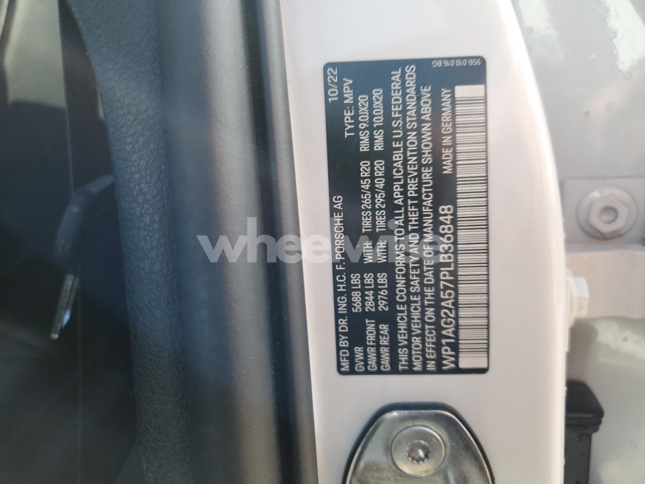 Photo 12 of 2023 PORSCHE MACAN S (VIN WP1AG2A57PLB36848)