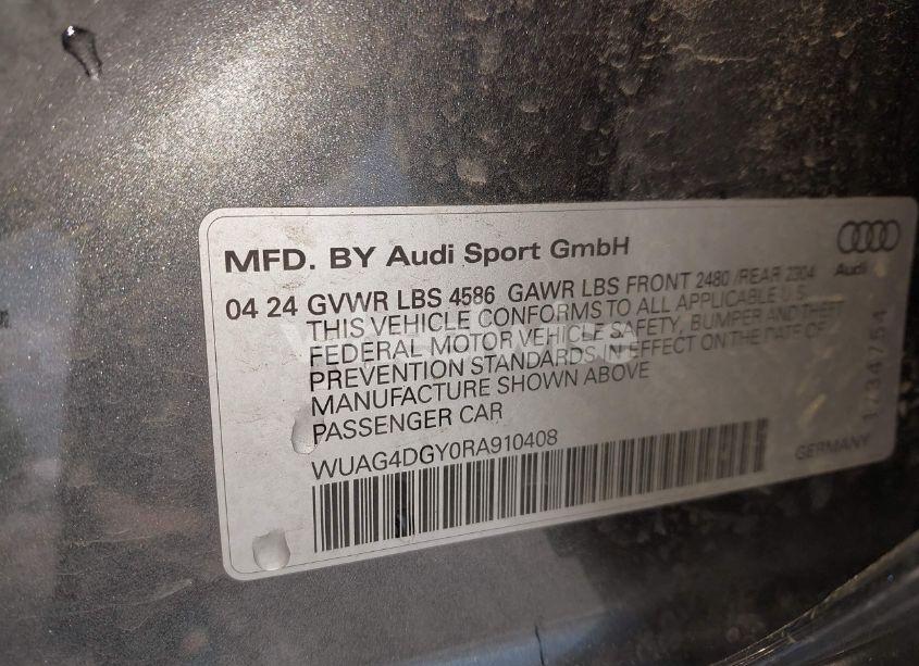 Photo 9 of 2024 Audi Rs 3 TFSI QUATTRO S TRONIC (VIN WUAG4DGY0RA910408)