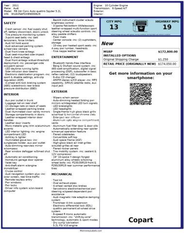 Photo 5 of 2011 AUDI R8 5.2 QUATTRO (VIN WUAVNAFGXBN000629)