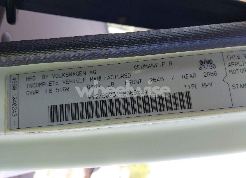 Photo 9 of 1990 Volkswagen Vanagon CAMPMOBILE (VIN WV2ZB0251LH069524)