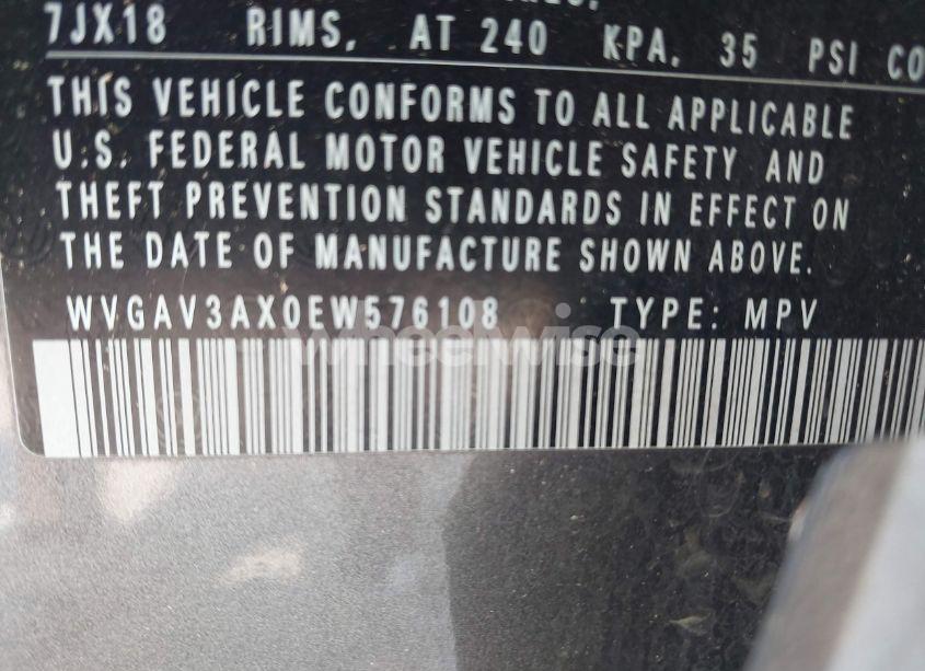 Photo 9 of 2014 Volkswagen Tiguan SEL (VIN WVGAV3AX0EW576108)