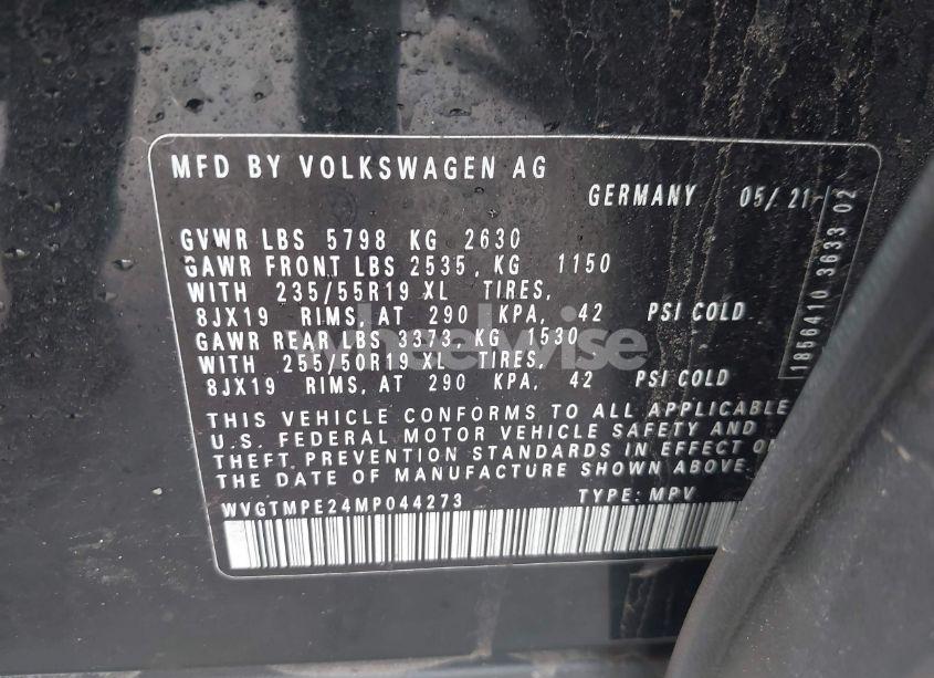 Photo 9 of 2021 Volkswagen Id.4 PRO S (VIN WVGTMPE24MP044273)