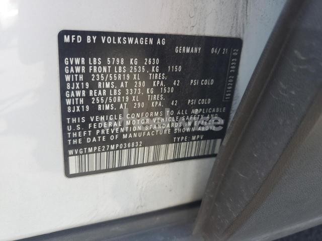 Photo 6 of 2021 VOLKSWAGEN ID.4 PRO S (VIN WVGTMPE27MP******)