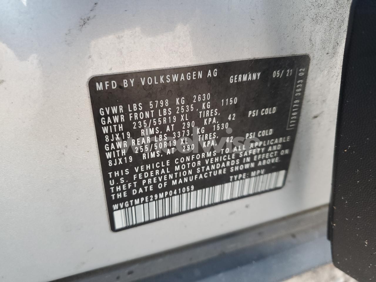 Photo 12 of 2021 VOLKSWAGEN ID.4 PRO S (VIN WVGTMPE29MP041059)