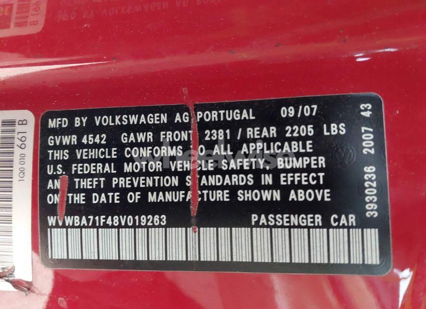 Photo 9 of 2008 Volkswagen Eos KOMFORT/TURBO (VIN WVWBA71F48V019263)