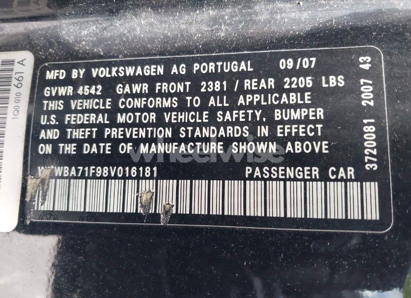 Photo 9 of 2008 Volkswagen Eos KOMFORT/TURBO (VIN WVWBA71F98V016181)