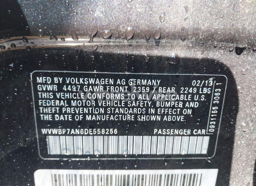 Photo 9 of 2013 Volkswagen Cc 2.0T SPORT (VIN WVWBP7AN6DE558256)