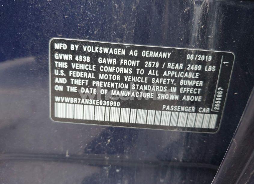 Photo 9 of 2019 Volkswagen Arteon 2.0T SE (VIN WVWBR7AN3KE030990)