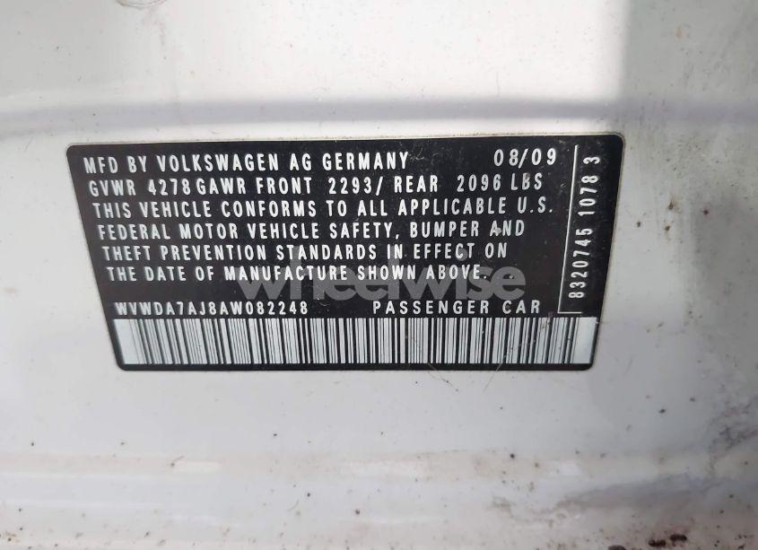 Photo 9 of 2010 Volkswagen Golf 4-DOOR (VIN WVWDA7AJ8AW082248)