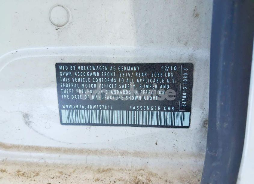 Photo 9 of 2011 Volkswagen Golf TDI 4-DOOR (VIN WVWDM7AJ4BW157813)