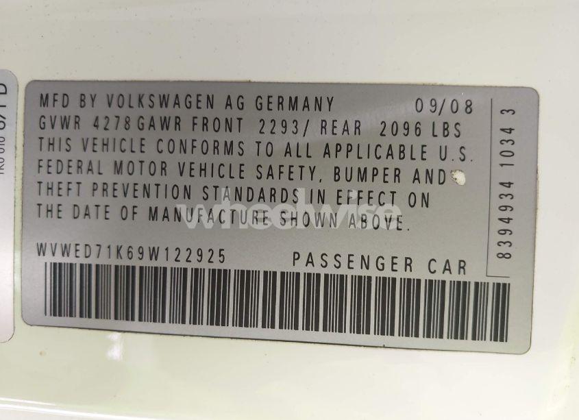 Photo 9 of 2009 Volkswagen Gti 2-DOOR (VIN WVWED71K69W122925)
