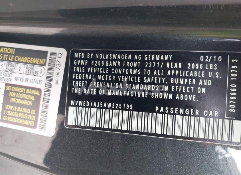 Photo 9 of 2010 Volkswagen Gti 2-DOOR (VIN WVWED7AJ5AW325199)