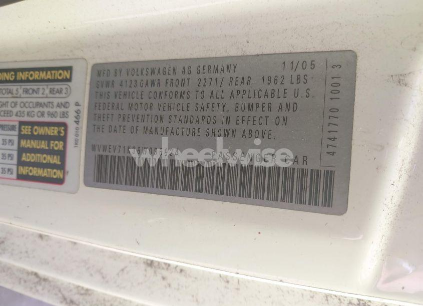 Photo 9 of 2006 Volkswagen Gti 2-DOOR (VIN WVWEV71K36W096924)