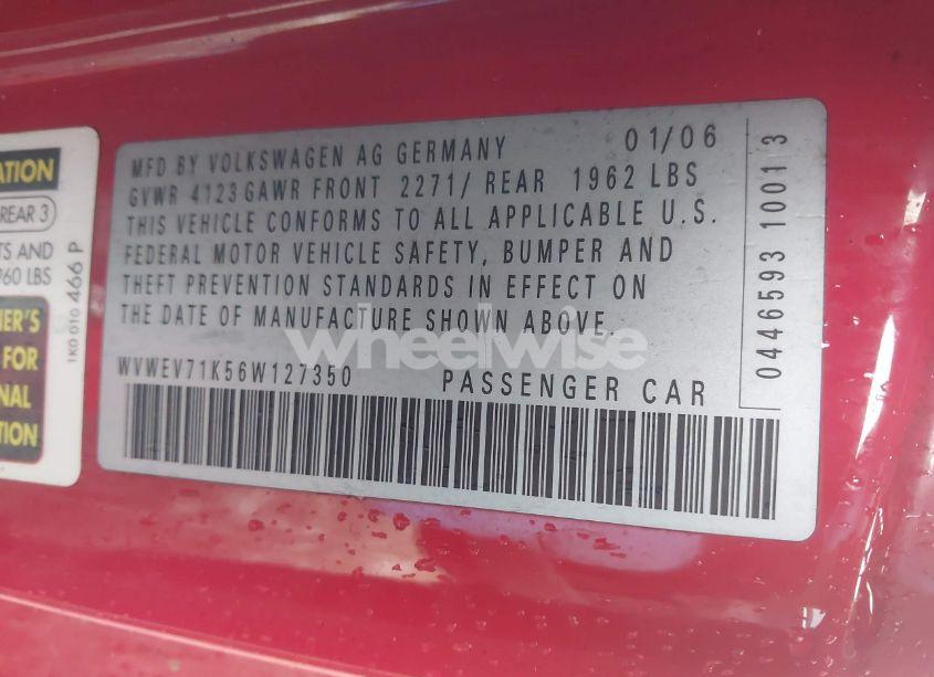 Photo 9 of 2006 Volkswagen Gti 2-DOOR (VIN WVWEV71K56W127350)