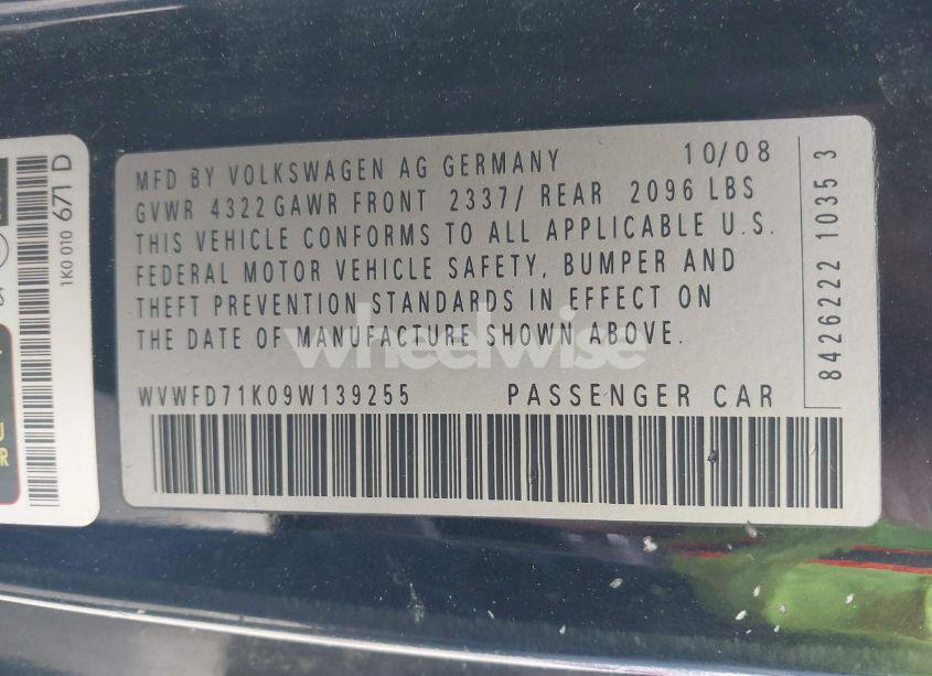 Photo 9 of 2009 Volkswagen Gti 2-DOOR (VIN WVWFD71K09W139255)