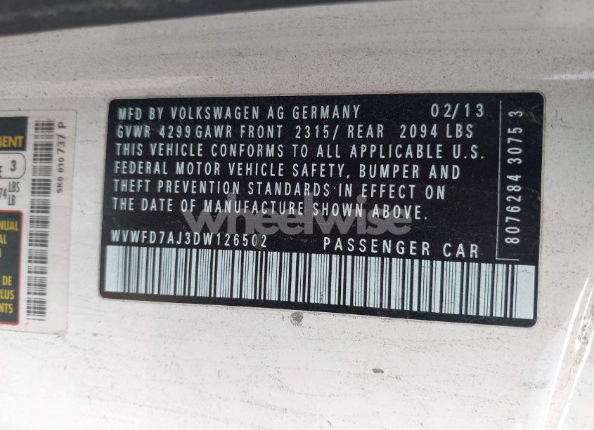 Photo 9 of 2013 Volkswagen Gti 2-DOOR (VIN WVWFD7AJ3DW126502)