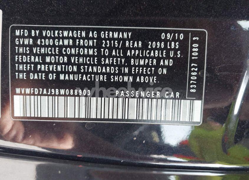 Photo 9 of 2011 Volkswagen Gti 2-DOOR (VIN WVWFD7AJ9BW088903)