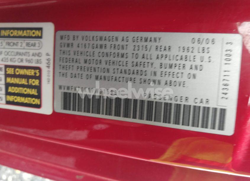 Photo 9 of 2007 Volkswagen Gti 2-DOOR/FAHRENHEIT (VIN WVWFV71K17W015991)