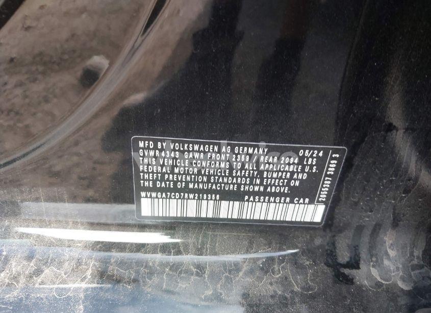 Photo 9 of 2024 Volkswagen Golf GTI 2.0T S (VIN WVWGA7CD7RW219356)