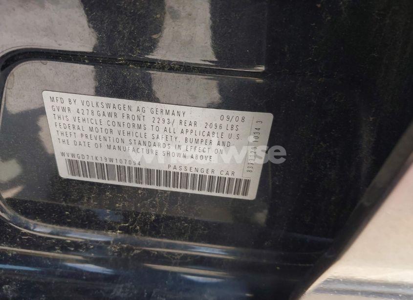 Photo 9 of 2009 Volkswagen Gti 4-DOOR (VIN WVWGD71K19W107094)