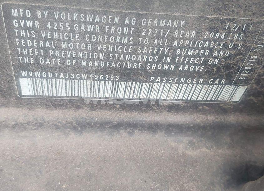 Photo 9 of 2012 Volkswagen Gti 4-DOOR (VIN WVWGD7AJ3CW196293)