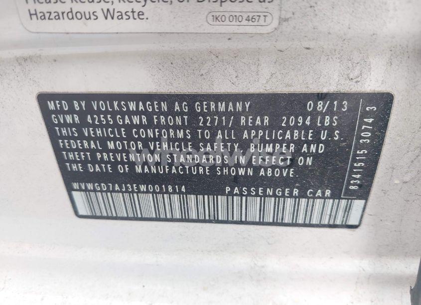 Photo 9 of 2014 Volkswagen Gti DRIVER'S EDITION (VIN WVWGD7AJ3EW001814)