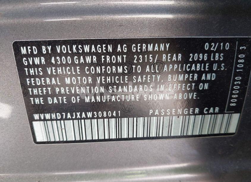 Photo 9 of 2010 Volkswagen Gti 4-DOOR (VIN WVWHD7AJXAW308041)