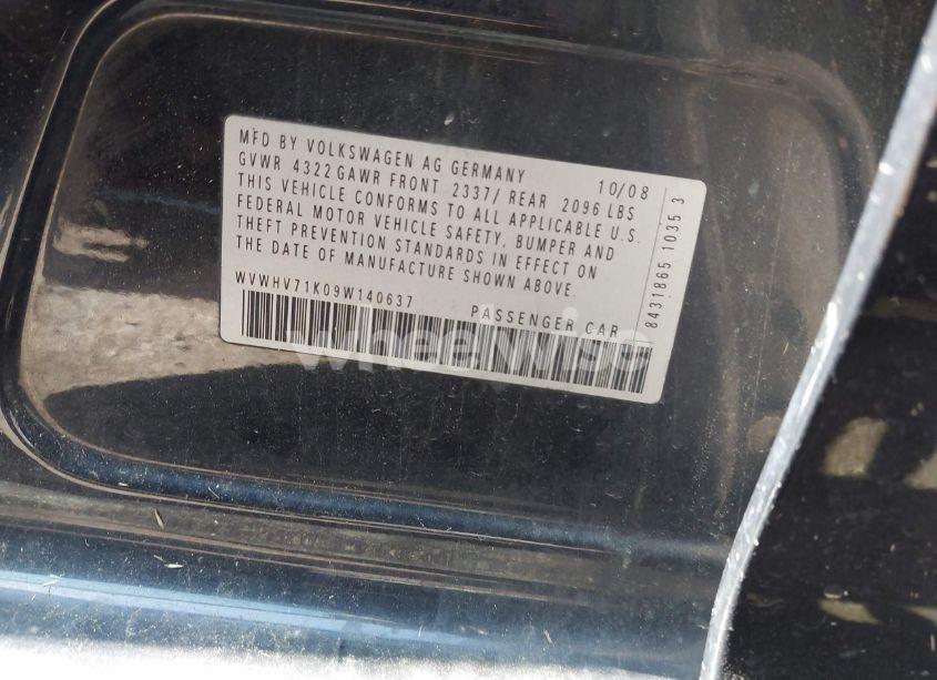 Photo 9 of 2009 Volkswagen Gti 4-DOOR (VIN WVWHV71K09W140637)