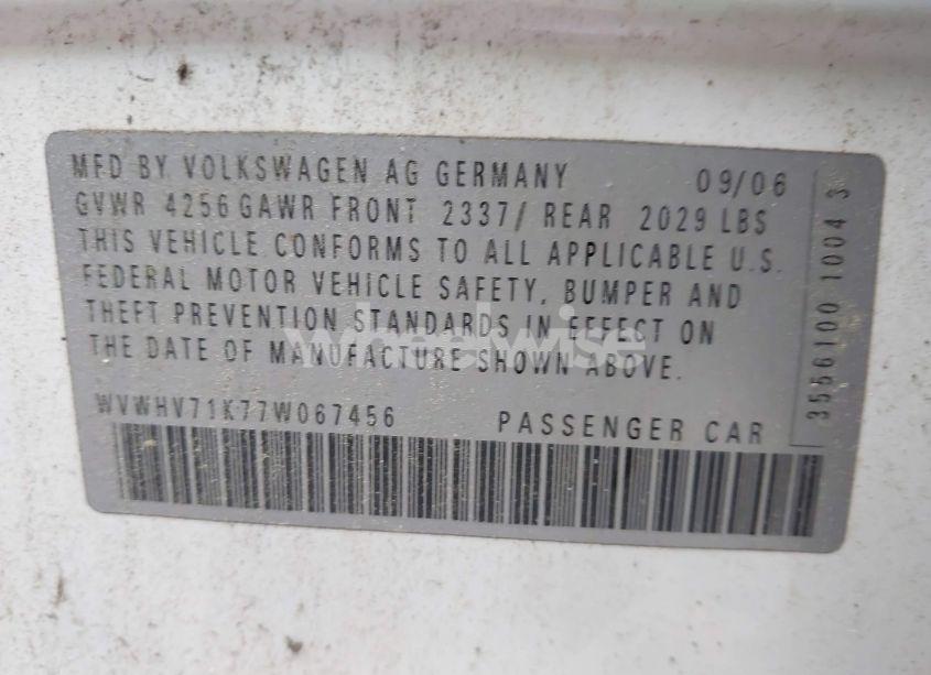 Photo 9 of 2007 Volkswagen Gti 4-DOOR (VIN WVWHV71K77W067456)