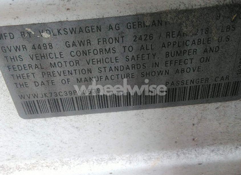 Photo 9 of 2009 Volkswagen Passat KOMFORT (VIN WVWJK73C39P035391)