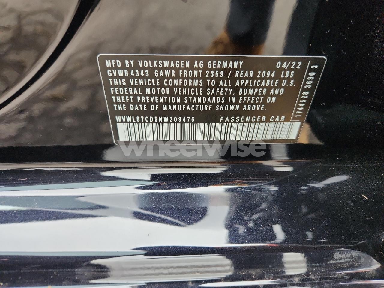 Photo 12 of 2022 VOLKSWAGEN GTI SE (VIN WVWL87CD5NW209476)