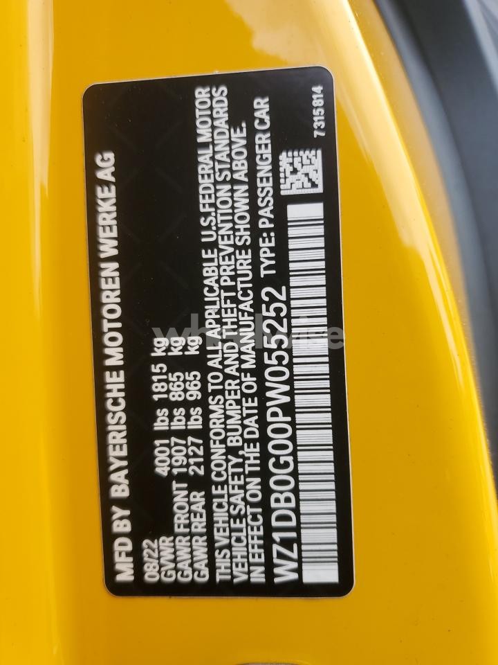 Photo 12 of 2023 TOYOTA SUPRA BASE (VIN WZ1DB0G00PW055252)