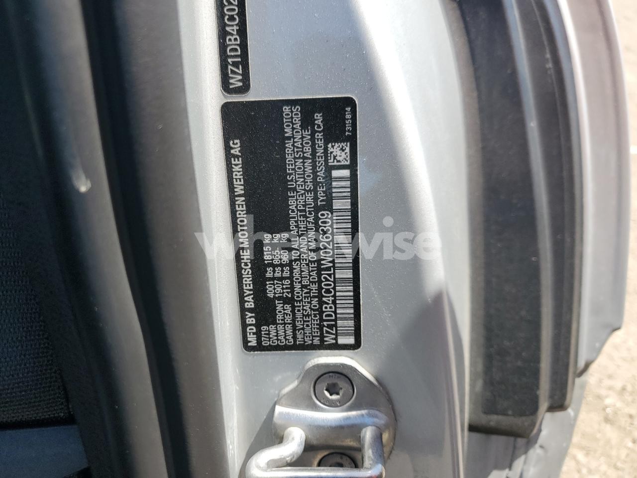 Photo 13 of 2020 TOYOTA SUPRA BASE (VIN WZ1DB4C02LW026309)