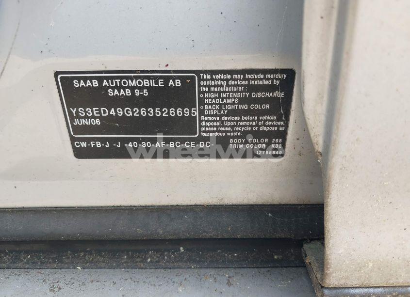 Photo 9 of 2006 Saab 9-5 2.3T (VIN YS3ED49G263526695)