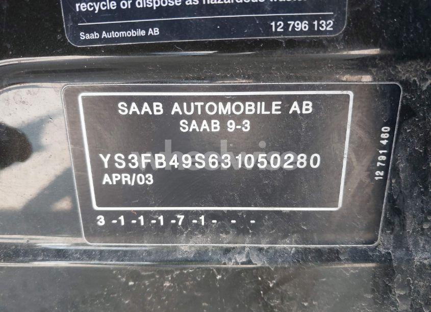Photo 9 of 2003 Saab 9-3 LINEAR (VIN YS3FB49S631050280)