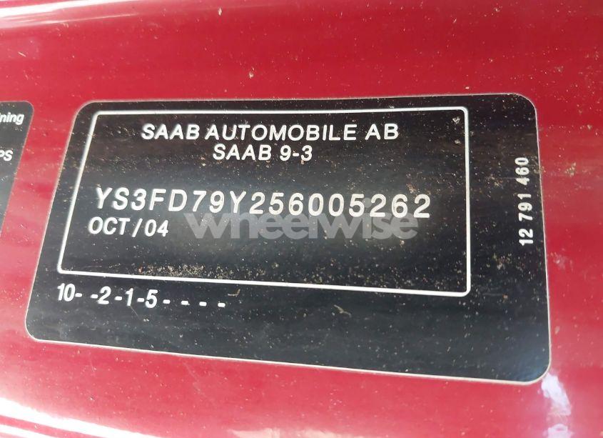 Photo 9 of 2005 Saab 9-3 ARC (VIN YS3FD79Y256005262)