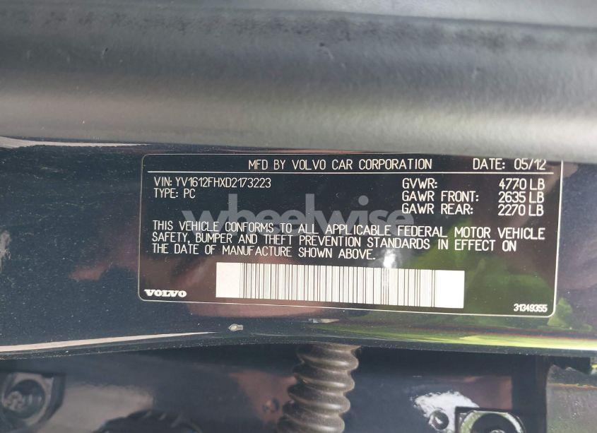 Photo 9 of 2013 Volvo S60 T5 PLATINUM (VIN YV1612FHXD2173223)