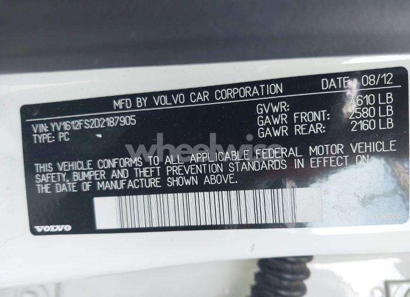 Photo 9 of 2013 Volvo S60 T5 (VIN YV1612FS2D2187905)