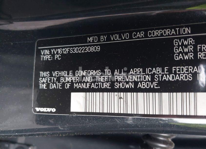 Photo 9 of 2013 Volvo S60 T5/T5 PLATINUM/T5 PREMIER/T5 PREMIER PLUS (VIN YV1612FS3D2230809)