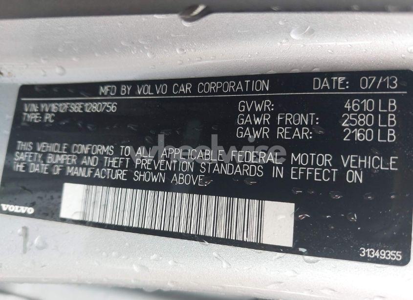 Photo 9 of 2014 Volvo S60 T5 PLATINUM (VIN YV1612FS6E1280756)