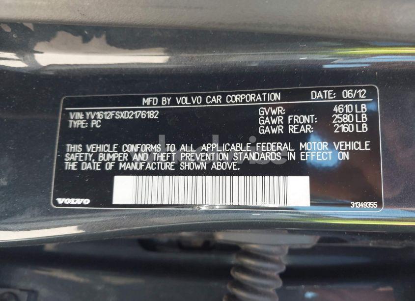 Photo 9 of 2013 Volvo S60 T5/T5 PLATINUM/T5 PREMIER/T5 PREMIER PLUS (VIN YV1612FSXD2176182)