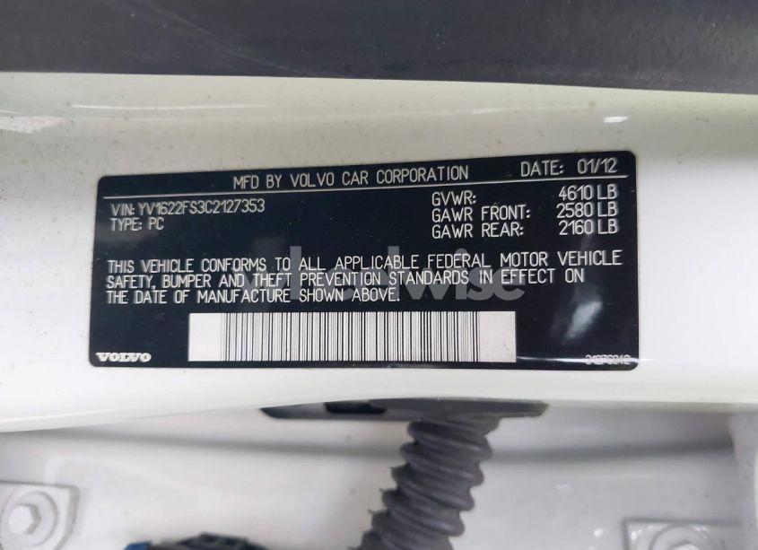 Photo 9 of 2012 Volvo S60 T5 (VIN YV1622FS3C2127353)