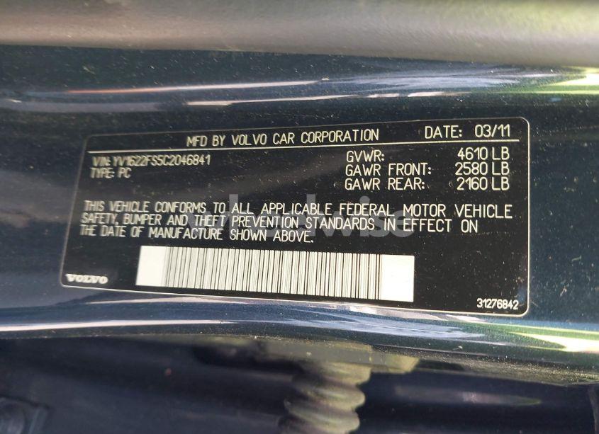 Photo 9 of 2012 Volvo S60 T5 (VIN YV1622FS5C2046841)