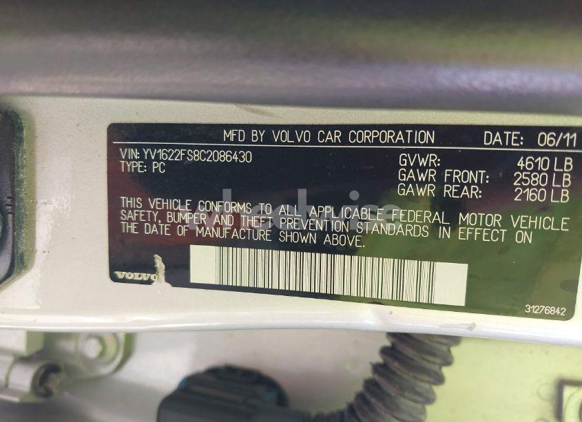 Photo 9 of 2012 Volvo S60 T5 (VIN YV1622FS8C2086430)