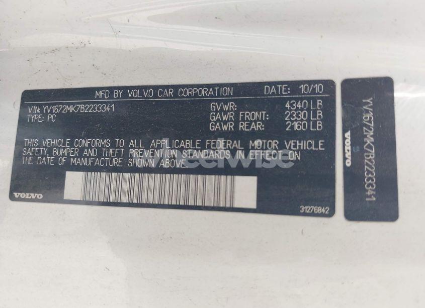 Photo 9 of 2011 Volvo C30 T5 (VIN YV1672MK7B2233341)