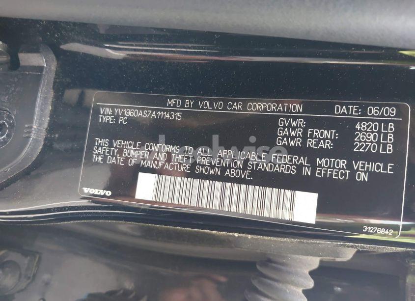 Photo 9 of 2010 Volvo S80 3.2 (VIN YV1960AS7A1114315)