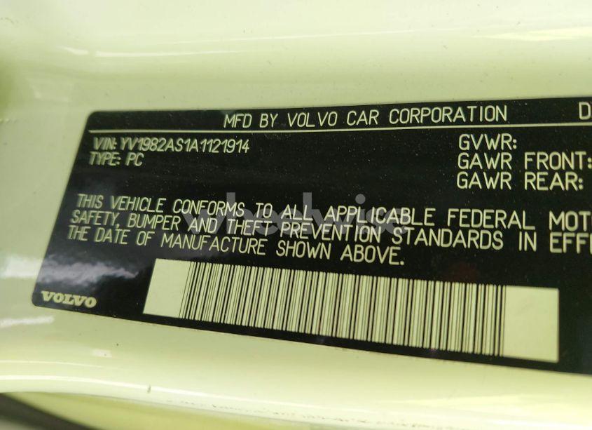 Photo 9 of 2010 Volvo S80 3.2 (VIN YV1982AS1A1121914)