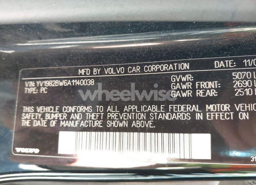 Photo 9 of 2010 Volvo V70 3.2/3.2 R-DESIGN (VIN YV1982BW6A1140038)